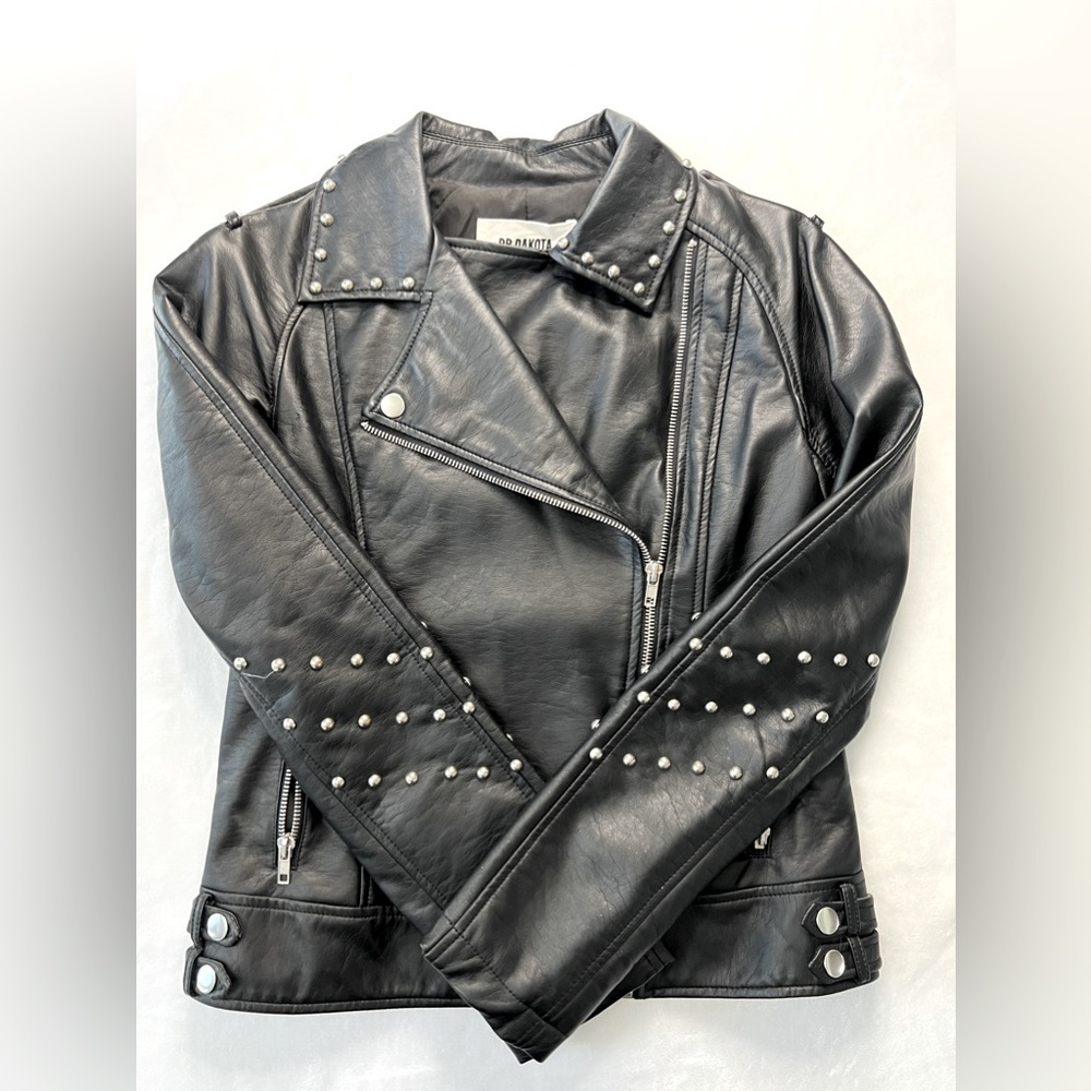 BB Dakota Faux Leather Studded Jacket